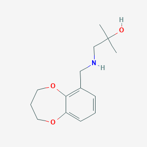 molecular formula C14H21NO3 B7577610 1-(3,4-dihydro-2H-1,5-benzodioxepin-6-ylmethylamino)-2-methylpropan-2-ol 