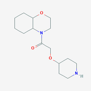 molecular formula C15H26N2O3 B7577626 1-(2,3,4a,5,6,7,8,8a-Octahydrobenzo[b][1,4]oxazin-4-yl)-2-piperidin-4-yloxyethanone 