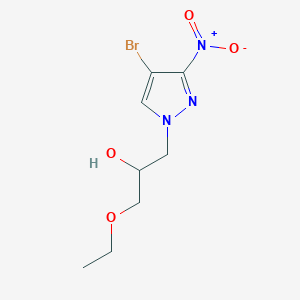 molecular formula C8H12BrN3O4 B7577644 1-(4-Bromo-3-nitropyrazol-1-yl)-3-ethoxypropan-2-ol 