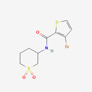 molecular formula C10H12BrNO3S2 B7577658 3-bromo-N-(1,1-dioxothian-3-yl)thiophene-2-carboxamide 