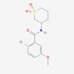 molecular formula C13H16BrNO4S B7577663 2-bromo-N-(1,1-dioxothian-3-yl)-5-methoxybenzamide 