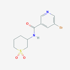 molecular formula C11H13BrN2O3S B7577666 5-bromo-N-(1,1-dioxothian-3-yl)pyridine-3-carboxamide 