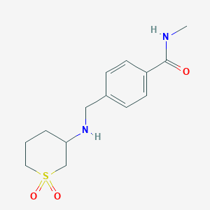 molecular formula C14H20N2O3S B7577673 4-[[(1,1-dioxothian-3-yl)amino]methyl]-N-methylbenzamide 