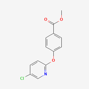molecular formula C13H10ClNO3 B7577716 Methyl 4-[(5-chloropyridin-2-yl)oxy]benzoate 