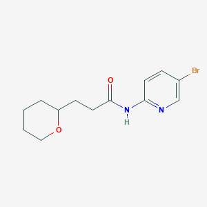 molecular formula C13H17BrN2O2 B7577720 N-(5-bromopyridin-2-yl)-3-(oxan-2-yl)propanamide 