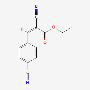 molecular formula C13H10N2O2 B7577743 Ethyl(2Z)-2-cyano-3-(4-cyanophenyl)-2-propenoate 