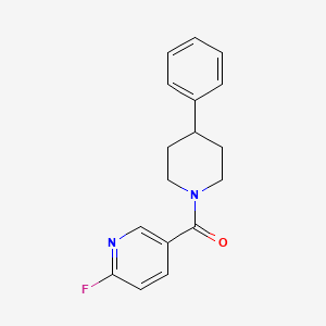 molecular formula C17H17FN2O B7577805 (6-Fluoropyridin-3-yl)-(4-phenylpiperidin-1-yl)methanone 