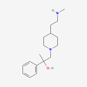 molecular formula C17H28N2O B7577811 1-[4-[2-(Methylamino)ethyl]piperidin-1-yl]-2-phenylpropan-2-ol 