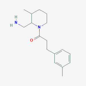 molecular formula C17H26N2O B7577817 1-[2-(Aminomethyl)-3-methylpiperidin-1-yl]-3-(3-methylphenyl)propan-1-one 