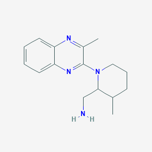 molecular formula C16H22N4 B7577819 [3-Methyl-1-(3-methylquinoxalin-2-yl)piperidin-2-yl]methanamine 