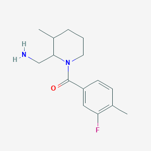 molecular formula C15H21FN2O B7577822 [2-(Aminomethyl)-3-methylpiperidin-1-yl]-(3-fluoro-4-methylphenyl)methanone 