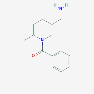 molecular formula C15H22N2O B7577830 [5-(Aminomethyl)-2-methylpiperidin-1-yl]-(3-methylphenyl)methanone 