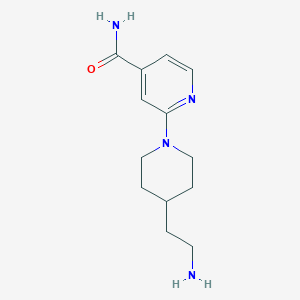 molecular formula C13H20N4O B7577836 2-[4-(2-Aminoethyl)piperidin-1-yl]pyridine-4-carboxamide 