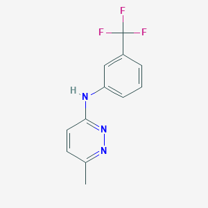 molecular formula C12H10F3N3 B7577856 N-(6-methyl-3-pyridazinyl)-N-[3-(trifluoromethyl)phenyl]amine 