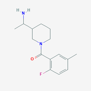 molecular formula C15H21FN2O B7577896 [3-(1-Aminoethyl)piperidin-1-yl]-(2-fluoro-5-methylphenyl)methanone 