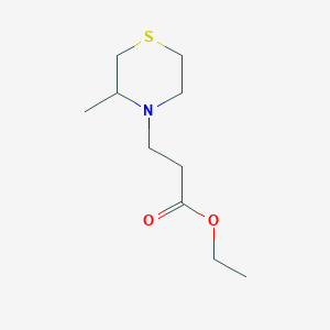 molecular formula C10H19NO2S B7577930 Ethyl 3-(3-methylthiomorpholin-4-yl)propanoate 