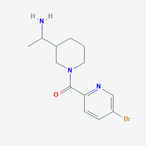 molecular formula C13H18BrN3O B7577935 [3-(1-Aminoethyl)piperidin-1-yl]-(5-bromopyridin-2-yl)methanone 