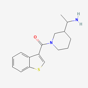molecular formula C16H20N2OS B7577937 [3-(1-Aminoethyl)piperidin-1-yl]-(1-benzothiophen-3-yl)methanone 
