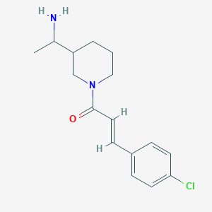 (E)-1-[3-(1-aminoethyl)piperidin-1-yl]-3-(4-chlorophenyl)prop-2-en-1-one