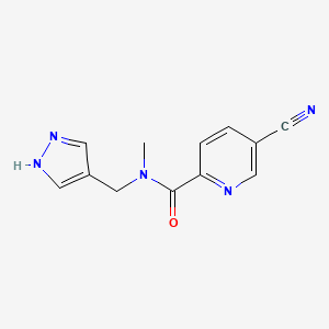 molecular formula C12H11N5O B7577955 5-cyano-N-methyl-N-(1H-pyrazol-4-ylmethyl)pyridine-2-carboxamide 