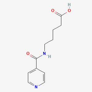molecular formula C11H14N2O3 B7577987 5-(Pyridine-4-carbonylamino)pentanoic acid 