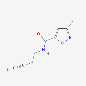molecular formula C9H10N2O2 B7577997 N-but-3-ynyl-3-methyl-1,2-oxazole-5-carboxamide 