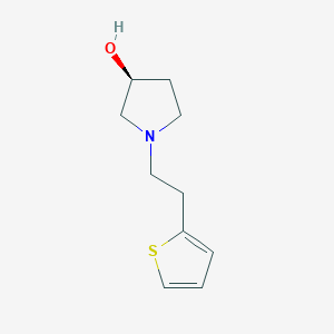 molecular formula C10H15NOS B7578025 (3S)-1-(2-thiophen-2-ylethyl)pyrrolidin-3-ol 