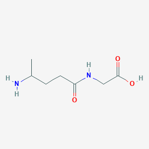 molecular formula C7H14N2O3 B7578031 2-(4-Aminopentanoylamino)acetic acid 