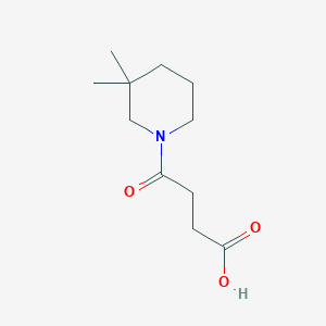 molecular formula C11H19NO3 B7578033 4-(3,3-Dimethylpiperidin-1-yl)-4-oxobutanoic acid 