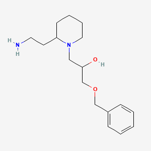 molecular formula C17H28N2O2 B7578036 1-[2-(2-Aminoethyl)piperidin-1-yl]-3-phenylmethoxypropan-2-ol 