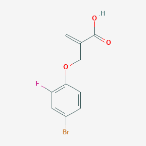 molecular formula C10H8BrFO3 B7578044 2-[(4-Bromo-2-fluorophenoxy)methyl]prop-2-enoic acid 