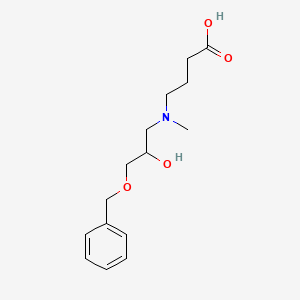 molecular formula C15H23NO4 B7578086 4-[(2-Hydroxy-3-phenylmethoxypropyl)-methylamino]butanoic acid 