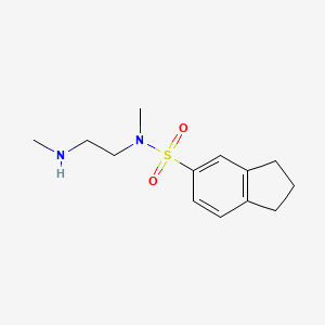 molecular formula C13H20N2O2S B7578123 N-methyl-N-[2-(methylamino)ethyl]-2,3-dihydro-1H-indene-5-sulfonamide 