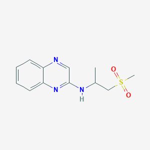 molecular formula C12H15N3O2S B7578149 N-(1-methylsulfonylpropan-2-yl)quinoxalin-2-amine 