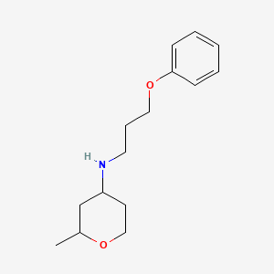molecular formula C15H23NO2 B7578190 2-methyl-N-(3-phenoxypropyl)oxan-4-amine 