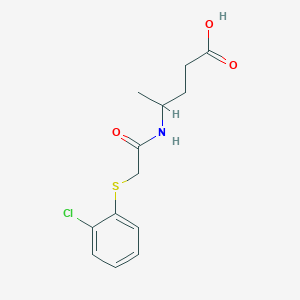 4-[[2-(2-Chlorophenyl)sulfanylacetyl]amino]pentanoic acid