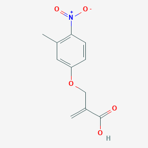 molecular formula C11H11NO5 B7578213 2-[(3-Methyl-4-nitrophenoxy)methyl]prop-2-enoic acid 