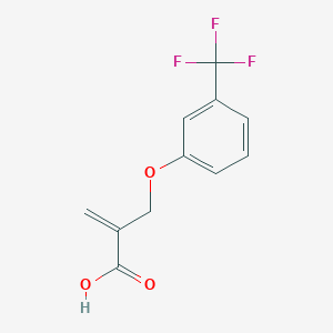 2-[[3-(Trifluoromethyl)phenoxy]methyl]prop-2-enoic acid
