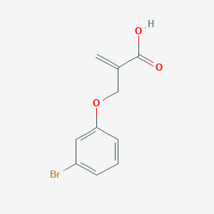 molecular formula C10H9BrO3 B7578251 2-[(3-Bromophenoxy)methyl]prop-2-enoic acid 