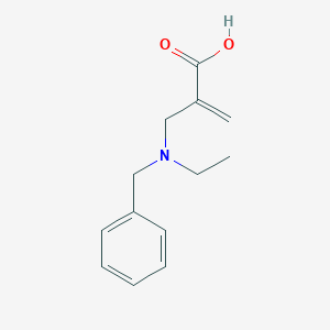 molecular formula C13H17NO2 B7578258 2-[[Benzyl(ethyl)amino]methyl]prop-2-enoic acid 
