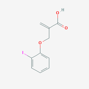 molecular formula C10H9IO3 B7578271 2-[(2-Iodophenoxy)methyl]prop-2-enoic acid 