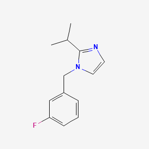molecular formula C13H15FN2 B7578280 1-[(3-Fluorophenyl)methyl]-2-propan-2-ylimidazole 