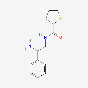molecular formula C13H18N2OS B7578358 N-(2-amino-2-phenylethyl)thiolane-2-carboxamide 