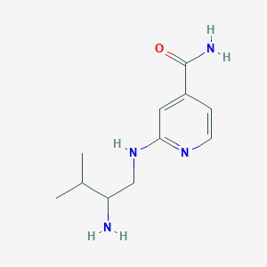 molecular formula C11H18N4O B7578399 2-[(2-Amino-3-methylbutyl)amino]pyridine-4-carboxamide 
