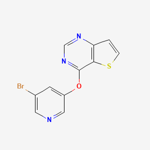 molecular formula C11H6BrN3OS B7578439 4-(5-Bromopyridin-3-yl)oxythieno[3,2-d]pyrimidine 