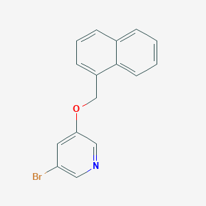 molecular formula C16H12BrNO B7578449 3-Bromo-5-(naphthalen-1-ylmethoxy)pyridine 