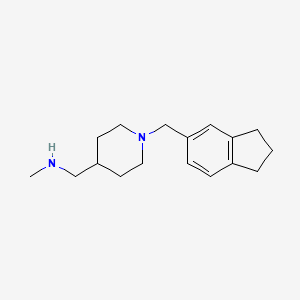 molecular formula C17H26N2 B7578481 1-[1-(2,3-dihydro-1H-inden-5-ylmethyl)piperidin-4-yl]-N-methylmethanamine 