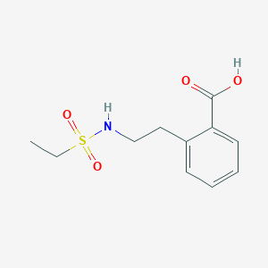 molecular formula C11H15NO4S B7578530 2-[2-(Ethylsulfonylamino)ethyl]benzoic acid 