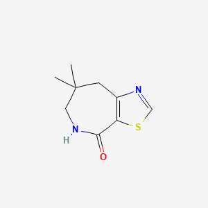 molecular formula C9H12N2OS B7578540 7,7-Dimethyl-5,6,7,8-tetrahydro-thiazolo[5,4-c]azepin-4-one 