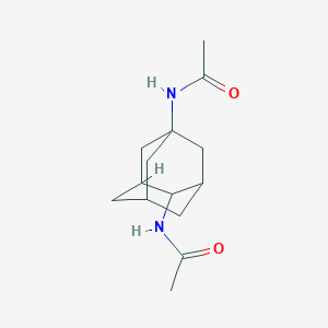 molecular formula C14H22N2O2 B7578549 N-[4-(Acetylamino)tricyclo[3.3.1.1[3,7]]dec-1-yl]acetamide 